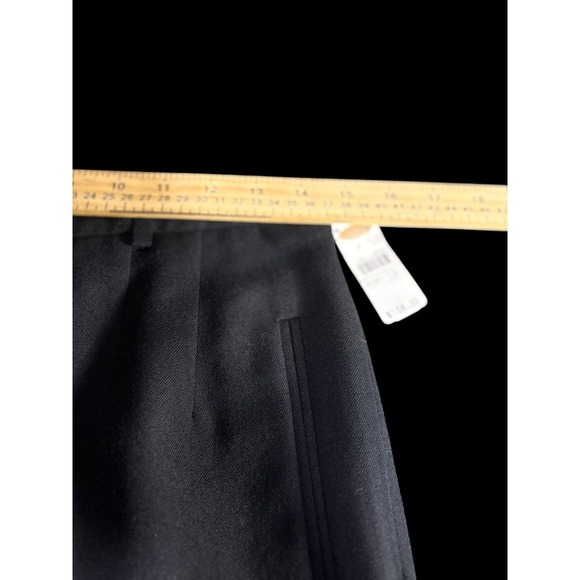 Vtg Talbots Heritage Black Straight Flat Front Dress pants Trousers 100% Wool 10 - Picture 6 of 13